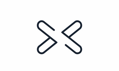 Abstract minimalist symbol representing connection and collaboration