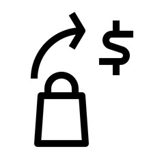 shopping and ecommerce thin icon