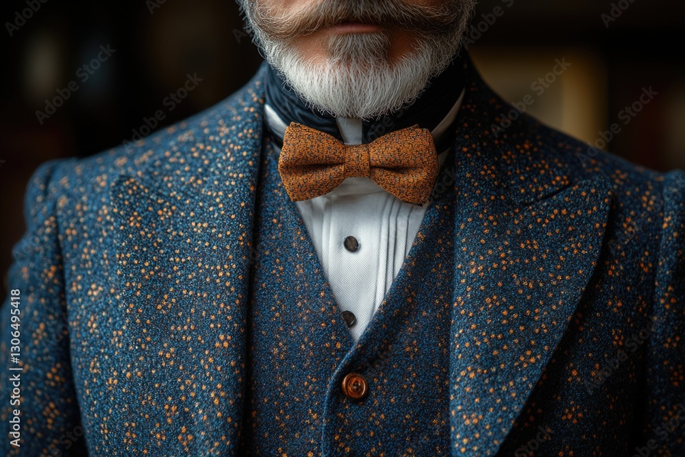 Poster a professional man dressed in formal attire for an occasion or event