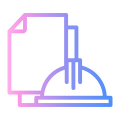 plan Line Gradient Icon