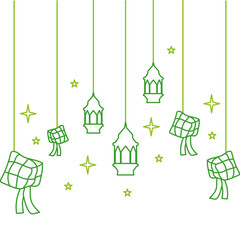 Ketupat Line Decoration