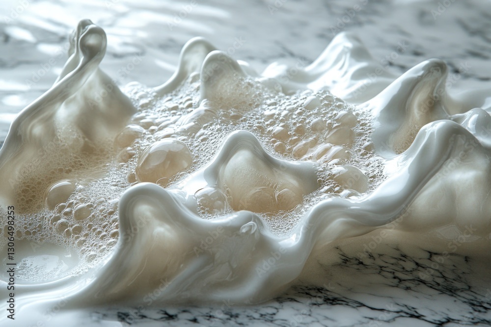 Aufkleber A close-up view of a white object on a table, ideal for use in product photography or as a simple background element