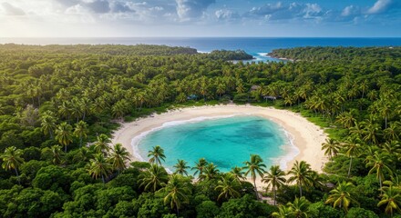 Virginia tropical beach aerial view with clear blue water, waves, and sandy coastline
