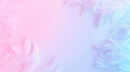 Obraz premium Soft Pastel Background with Feather Texture in Pink and Blue Shades