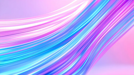 Vibrant Abstract Waves in Soft Color Palette of Pink and Blue
