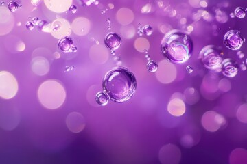 Abstract purple with water bubble pantone 2025.