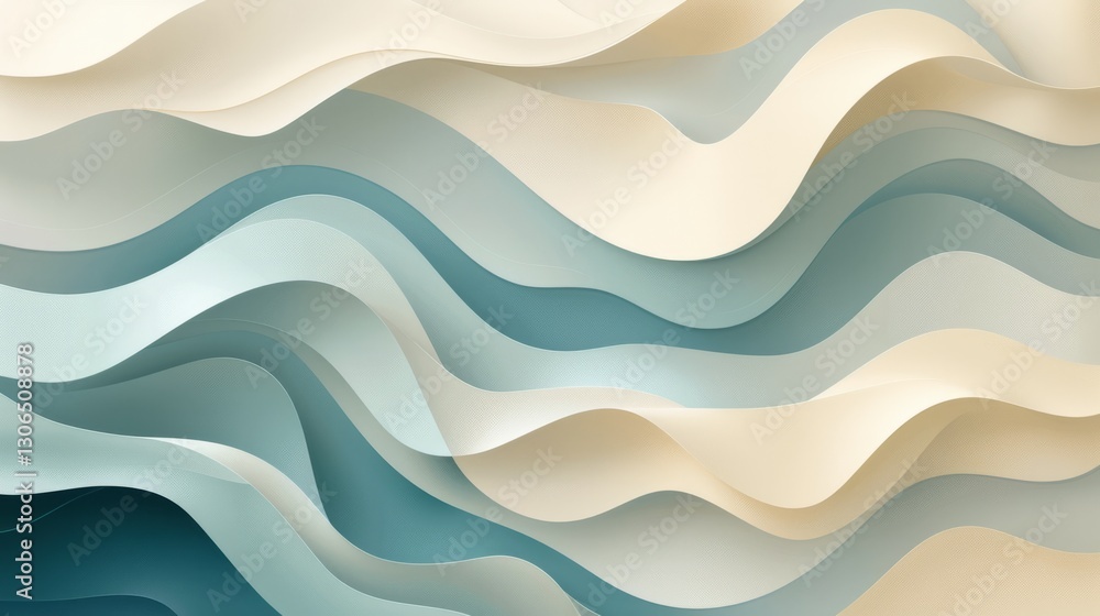 Poster a wavy, abstract pattern composed of curved lines that intertwine and flow harmoniously.