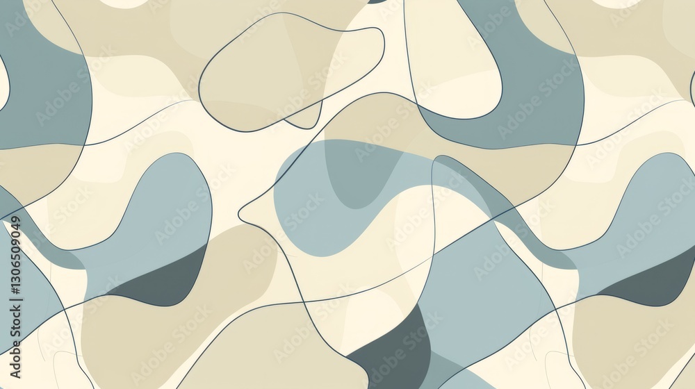 Poster a wavy, abstract pattern composed of curved lines that intertwine and flow harmoniously.