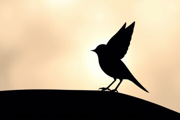 A striking black and white silhouette of a swallow in flight, symbolizing freedom and grace. The minimalist design is ideal for logos or artistic displays