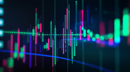 Stock market or forex trading graph in futuristic concept suitable for financial investment or Economic trends business idea and all art work design. Abstract finance background. AI Generated Images