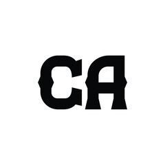 CA monogram logo design letter text name symbol monochrome logotype alphabet character simple logo