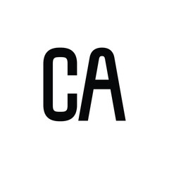 CA monogram logo design letter text name symbol monochrome logotype alphabet character simple logo