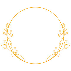 Minimalist Floral Frame for Wedding Invitation Card Decoration