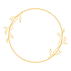 Minimalist Floral Frame for Wedding Invitation Card Decoration