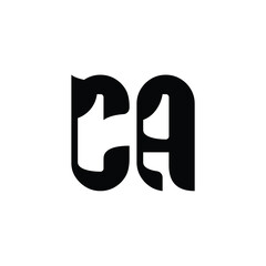 CA monogram logo design letter text name symbol monochrome logotype alphabet character simple logo