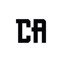 CA monogram logo design letter text name symbol monochrome logotype alphabet character simple logo