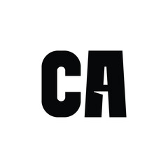 CA monogram logo design letter text name symbol monochrome logotype alphabet character simple logo