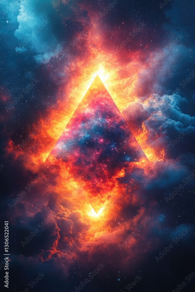 Poster A triangle shape visible in the sky, suitable for use in illustrations about weather or astronomy