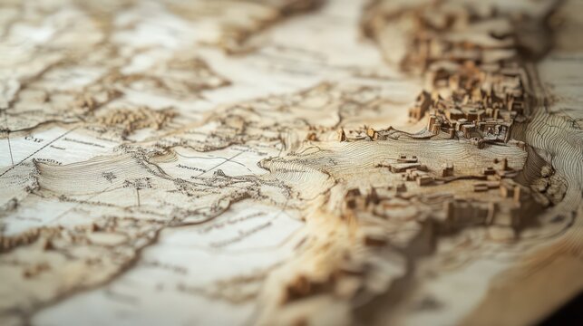 Detailed three-dimensional topographic model showcasing middle east region - Powered by Adobe