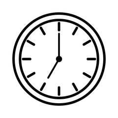 Minimalist Clock Time Icon, 7 O’Clock Icon