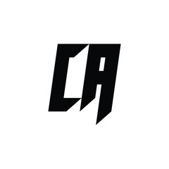 CA monogram logo design letter text name symbol monochrome logotype alphabet character simple logo