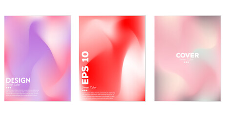 Pastel color abstract liquid wave backgrounds collection. Effect of combining dark and light colors. Modern design template for web cover, advertising banner, poster, brochure, flyer. EPS vector