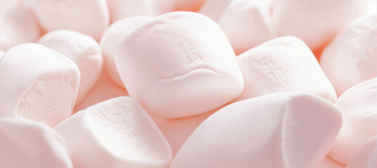 close up of pink marshmallows