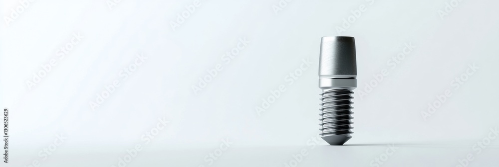 Aufkleber High quality dental implant displayed on a smooth white background featuring detailed metal texture suitable for informational use Generative AI