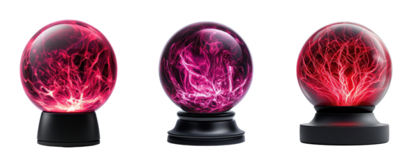 Glowing plasma orbs with vibrant energy patterns