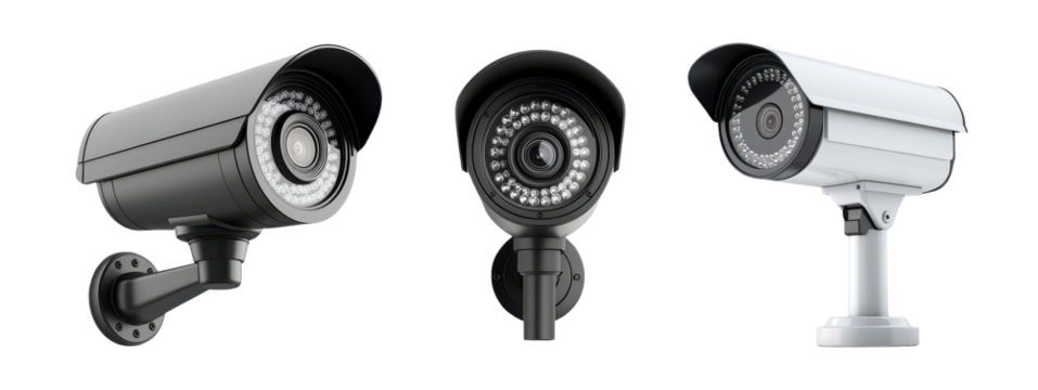 Modern security cameras in sleek designs
