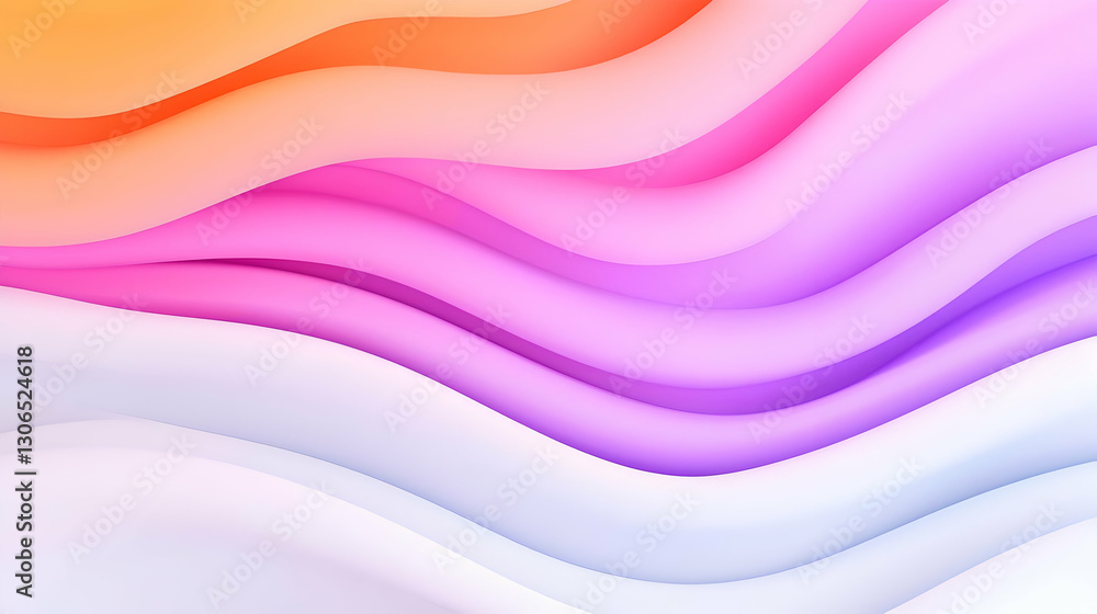 Poster smooth gradient waves in pastel colors for background design