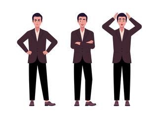 025 - Worker people mini set angry