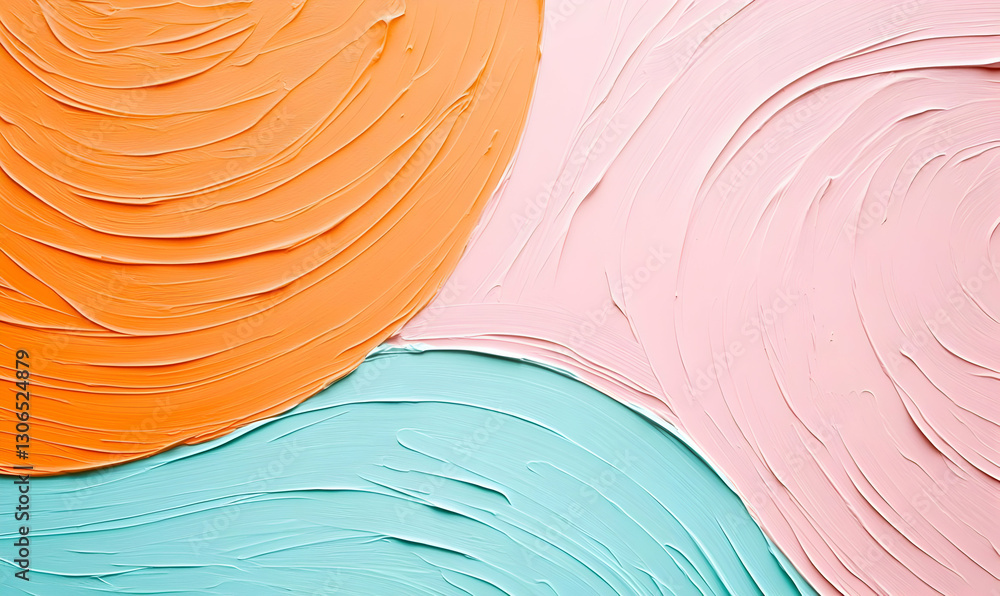 Poster abstract colorful background with textured waves of paint