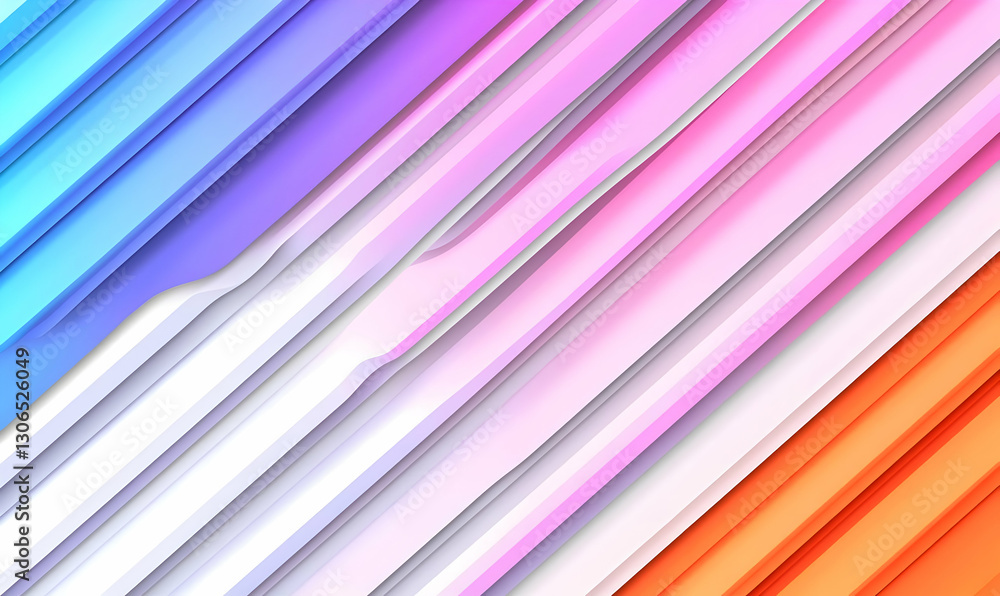 Poster Vibrant Abstract Background with Colorful Diagonal Stripes and Lines