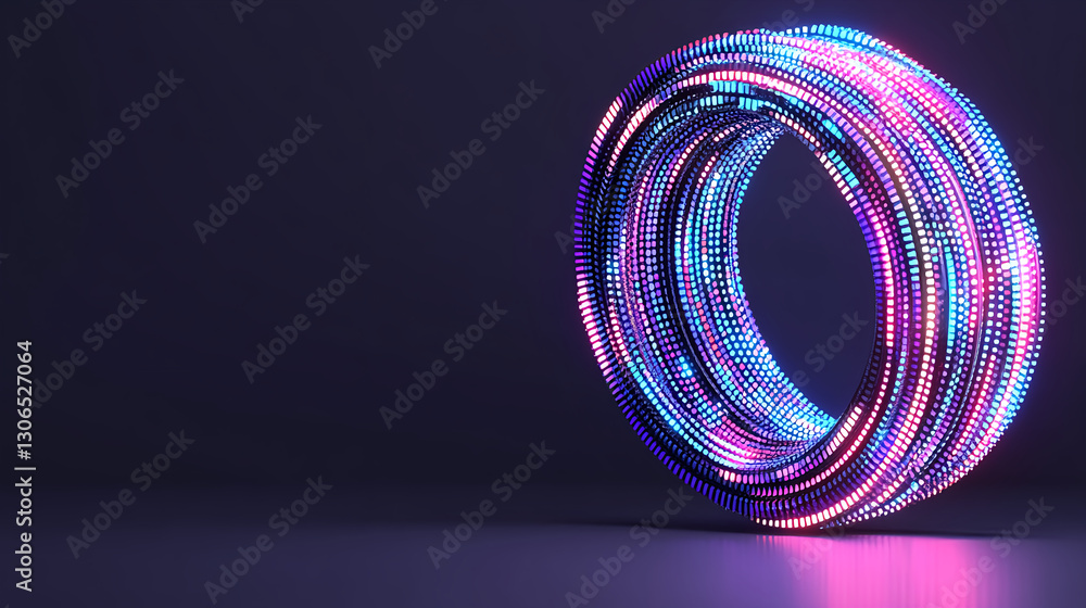 Poster dynamic light display abstract space digital art futuristic environment close-up view visual concept