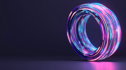 Dynamic light display abstract space digital art futuristic environment close-up view visual concept