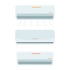 Home Appliances Illustrations , Air Conditioner Wall Mounted Cooling Unit