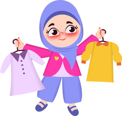 Illustration of Muslim characters