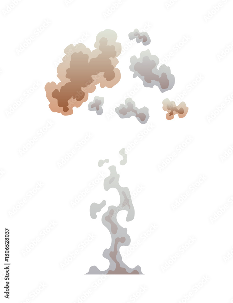 Poster explosion animation. animation for game of the explosion effect. cartoon animation for game. explodi
