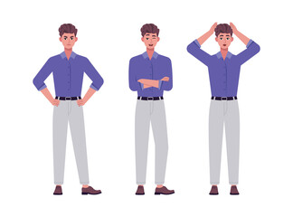 025 - Worker people mini set angry