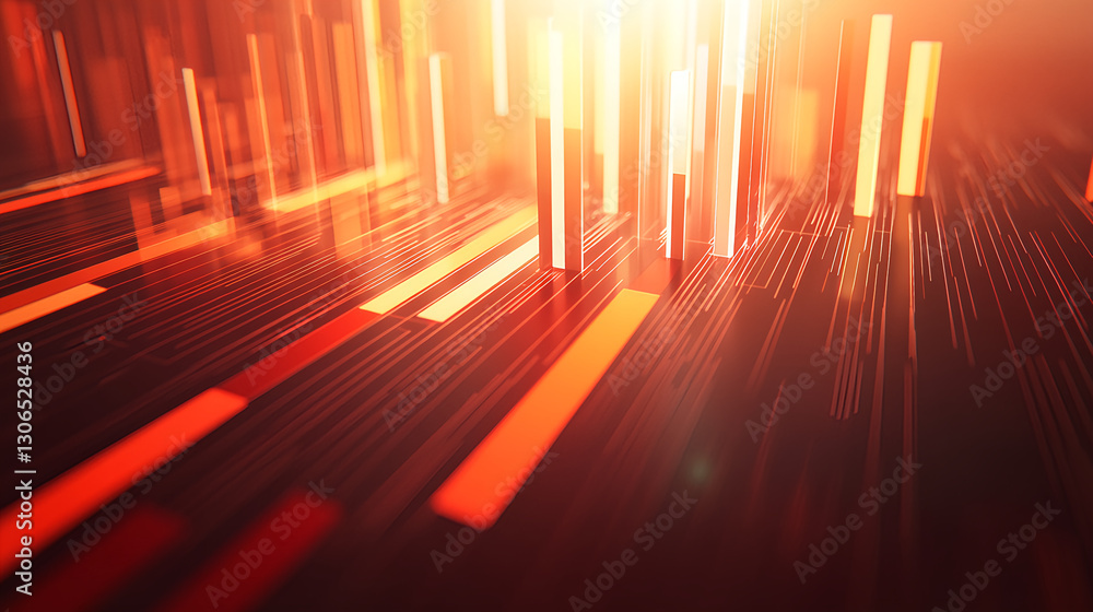Aufkleber dynamic light patterns abstract space digital art high contrast close-up view energy and motion