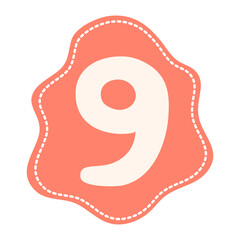 Vintage Decorative Number 9