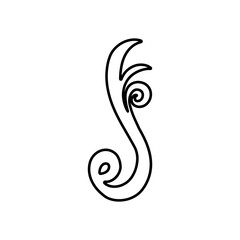 Decorative icon vector. Ornaments elements illustration sign. Decorative elements symbol or logo.