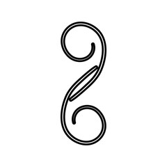 Decorative icon vector. Ornaments elements illustration sign. Decorative elements symbol or logo.