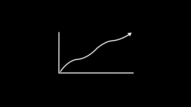 business graph up arrow animation 4k video. Business Growth And Success Arrow. Concept of growth and profit.Business growth arrow and graph chart, improvement, business strategy,