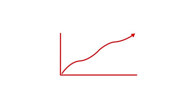 business graph up arrow animation 4k video. Business Growth And Success Arrow. Concept of growth and profit.Business growth arrow and graph chart, improvement, business strategy,