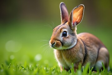 Close-up of Netherland Dwarf, showing unique markings, small rabbit, companion animal