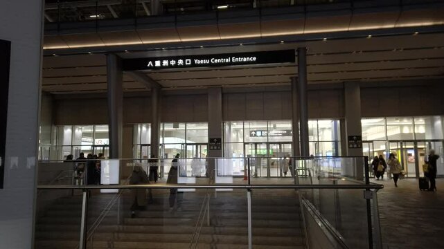 February 22, 2025. Chiyoda-ku, Tokyo, Japan.Tokyo Station Yaesu Entrance at night.