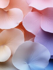A close up of a bunch of petals with different colors