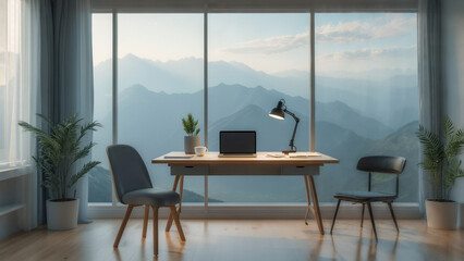 視界が広がる快適な自宅のリモートワーク環境